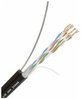 Кабель с одножильным тросом NetLink NL-CU UTP 4PR 24 AWG CAT5e 305м внешний