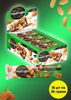 Nut&Go, батончик Almond & peanut, 18 штук по 36 грамм