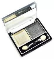 Mildlook Тени для век 2 цвета Eyeshadow, ES 05022, тон 36 белый + серебристый