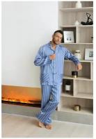 Пижама мужская с брюками для сна и отдыха из ткани тенсель David XL