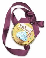 Шоколад молочный Медаль "С Юбилеем!" (Кексик) 70 г "Лакомства для здоровья"