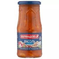 Фасоль Маринадовъ с грибами, стеклянная банка