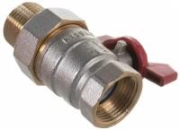 Кран шаровой TeRma RED 3/4" с американкой ручка-бабочка 26149