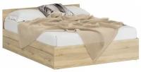 Кровать с ящиками Стандарт 1600, цвет дуб сонома, ШхГхВ 163,5х203,5х70 см, сп. м. 1600х2000 мм, без матраса, основание есть