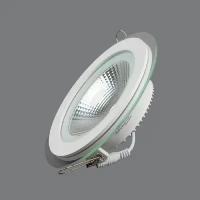 Светильник ELVAN встраиваемый, круглый, со стеклом, LED,15W 4000К