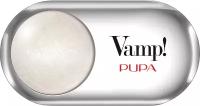 Тени для век Pupa Make Up Vamp! Wet & Dry, Запеченные сияющие тени для век, 401 Белоснежный