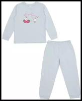 Пижама Белый Слон, размер 86/92, белый, голубой