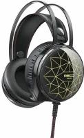 Игровые наушники с Гарнитурой Recci REP-L20 Gaming Headphone, Black