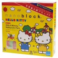 Конструктор Kawada Nanoblock Hello Kitty и Mimmy в парке