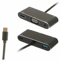 Переходник 0.1 m Type-C(m) => HDMI+VGA+USB