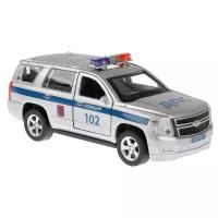 Внедорожник ТЕХНОПАРК Chevrolet Tahoe Полиция (TAHOE-P), 12 см, серый/синий