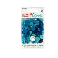 Кнопки Prym Кнопки непришивные Love - Color Snaps звезда (3930**) 12 мм, 30 шт., синий/бирюзовый/чернильный