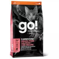 Сухой корм для кошек GO! Carnivore, беззерновой, лосось, треска 3.63 кг