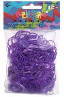 Резинки для плетения браслетов Rainbow Loom Силикон, Металлик Фиолетовый, Metallic Purple (B0049)