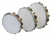 AP Percussion LTH8-12 Тамбурин с мембраной 8", 2 ряда бубенцов