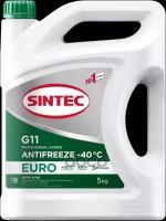 Антифриз SINTEC ANTIFREEZE EURO G11 -40С зеленый 5 кг