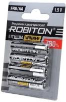 Батарейка ROBITON Lithium Winner FR6/AA, в упаковке: 4 шт