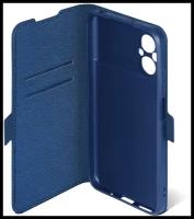 Чехол для Poco M5, синий, книжка DF poFlip-13 (blue)