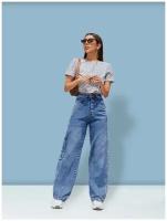 Широкие джинсы, оверсайз широкие штаны, джинсы женские больших размеров Джинсы
