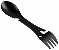Мультитул походный 5в1 ложка вилка нож открывашка походный столовый прибор Full Spoon, черный
