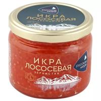 Русское Море Икра горбуши зернистая 1 сорт 310 г стеклянная банка