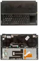 Keyboard / Клавиатура для ноутбука Asus GX501VIK-1A с топкейсом, черная, с подсветкой