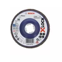 Диск шлифовальный Bosch X-lock best for metal, 125x22,23 мм., P80