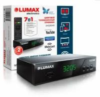 Эфирная приставка Lumax DV3205HD (T2+C, металл. корпус, дисплей, кнопки, WiFi, IPTV, Megogo, Dolby)