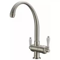 Смеситель для кухни (мойки) ZorG Sanitary ZR 329 YF Nickel, рычажный