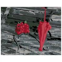 Картина по номерам "Зонт и букет цветов", 40x50 см