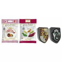 Конфеты Jelly Belly Гарри Поттера Bertie Bott's 54 гр. + Jelly Slugs 59 гр. + Эмблема факультета Гриффиндор 28 гр. + Эмблема факультета Слизерин 28 гр. (4 шт.)