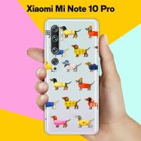 Силиконовый чехол на Xiaomi Mi Note 10 Pro Одежда для такс / для Сяоми Ми Ноут 10 Про