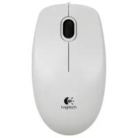 Мышь Logitech B100 White Optical, 800dpi, USB (910-003360)