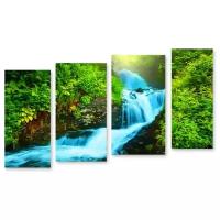 Модульная картина на холсте "Молочный водопад" 90x56 см