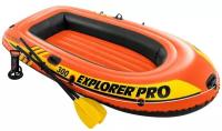 Лодка Explorer pro 300, 3-местная, 244 х 117 х 36 см, вёсла, ручной насос, до 200 кг, 58358NP