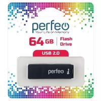 USB Флеш-накопитель USB накопитель Perfeo 64GB C04 Black