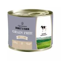 Корм для собак DUKE'S FARM Grainfree Говядина, клюква, шпинат конс. 200г