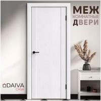 Межкомнатная дверь DAIVA casa, цвет Роял Вуд белый, 2000х700 мм, Bolivar (комплект: полотно, коробка, наличник)