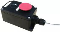 Пост управления кнопочный ПКЕ 212/2 гриб в сборе с кабельным вводом (сальником)