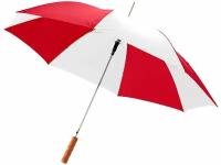 Зонт-трость "Lisa" полуавтомат, цвет белый/красный