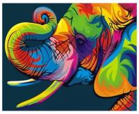 Картина по номерам Paintboy RDG-2306 Радужный слон 40х50см