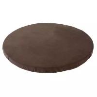 Круглая подушка на стул DeNASTIA 31,5см, бархатная, цвет коричневый, P111193