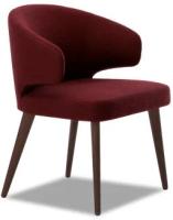 Стул для кафе и ресторана в стиле Minotti Aston Dining Chair (красный, ореховые ножки)