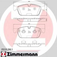 Колодки тормозные дисковые MB GL-KLASSE (X166), M-KLASSE (W166) ZIMMERMANN 255311901