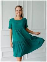 Платье летнее Дебора, платье на лето, 100% вискоза, цвет зеленый, размер 60