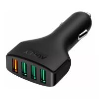 Автомобильное ЗУ Aukey 4xUSB 54W, Quick Charge 3.0, с кабелем MicroUSB [CC-T9]