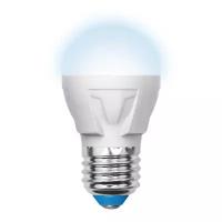 Uniel Лампа светодиодная шар белый свет Яркая Е27 7W 4000K матовая LED-G45 7W/NW/E27/FR (10шт упаковка)
