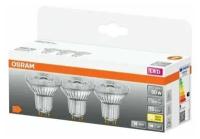 Лампа Светодиодная Софит 4.3W 220V GU10 PAR16 350Лм D-51mm L-55mm 2700К (ECO35)OSRAM, уп. 1шт