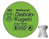 Пули пневматические H&N Wettkampf Diabolo-Kugeln насеч., для винт., 4,5 мм., 8,18 гран (200 шт.)