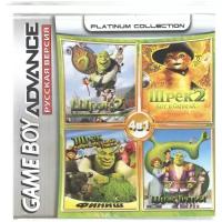 4в1 Shrek 2/Shrek 2: Beg for Mercy/Shrek Smash n' Crash Racing/Shrek 3 (GBA) (Platinum) (256M)